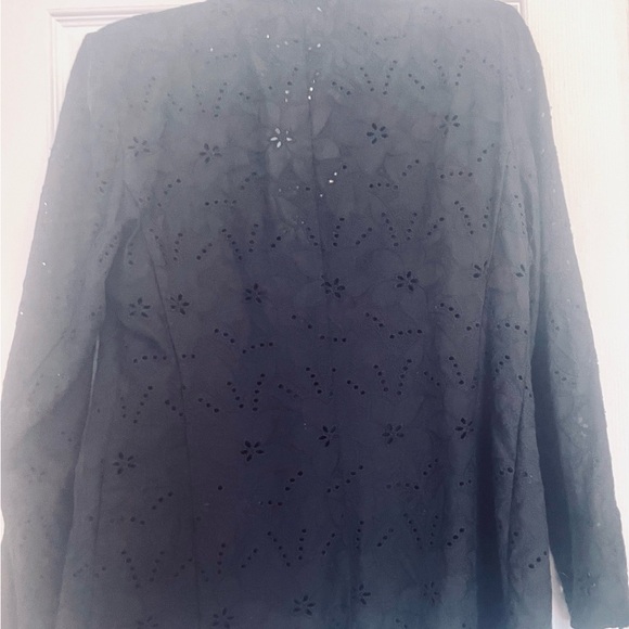 Zara Black Floral Lace Blazer - Picture 4 of 6